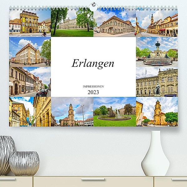 Erlangen Impressionen (Premium, hochwertiger DIN A2 Wandkalender 2023, Kunstdruck in Hochglanz), Dirk Meutzner