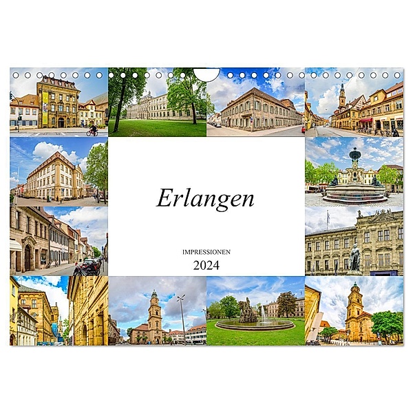 Erlangen Impressionen (Wandkalender 2024 DIN A4 quer), CALVENDO Monatskalender, Dirk Meutzner