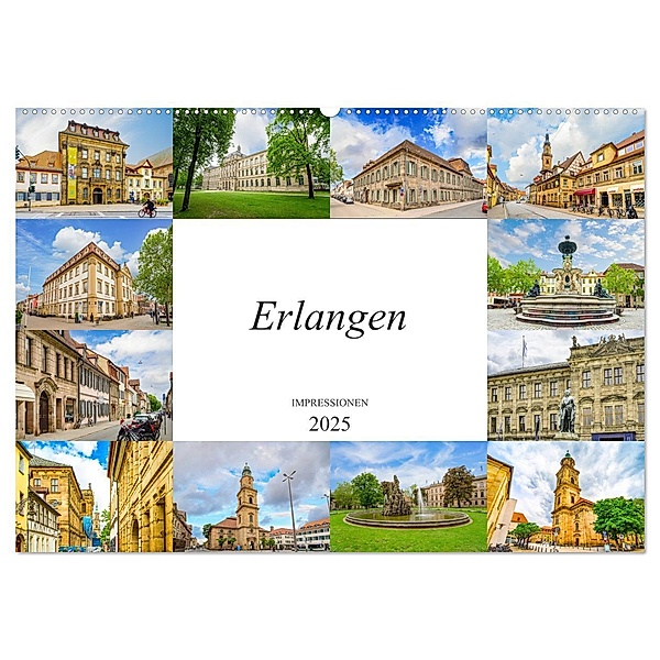 Erlangen Impressionen (Wandkalender 2025 DIN A2 quer), CALVENDO Monatskalender, Calvendo, Dirk Meutzner