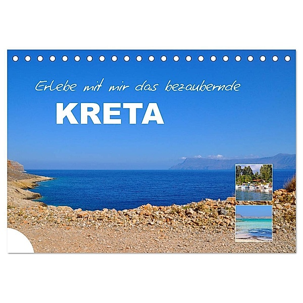 Erlebe mit mir das bezaubernde Kreta (Tischkalender 2024 DIN A5 quer), CALVENDO Monatskalender, Nadine Büscher