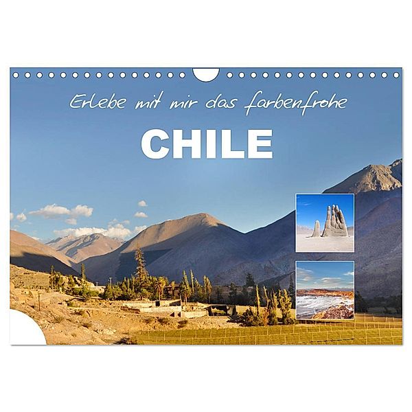 Erlebe mit mir das farbenfrohe Chile (Wandkalender 2024 DIN A4 quer), CALVENDO Monatskalender, Nadine Büscher