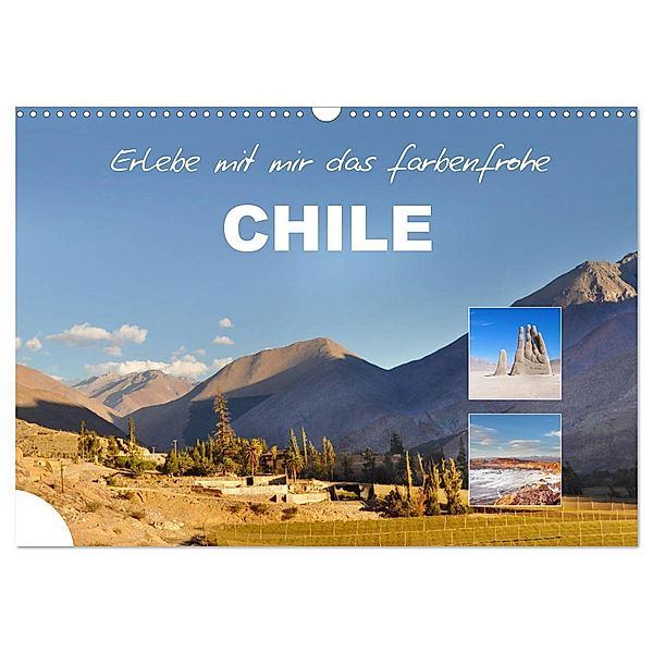 Erlebe mit mir das farbenfrohe Chile (Wandkalender 2024 DIN A3 quer), CALVENDO Monatskalender, Nadine Büscher