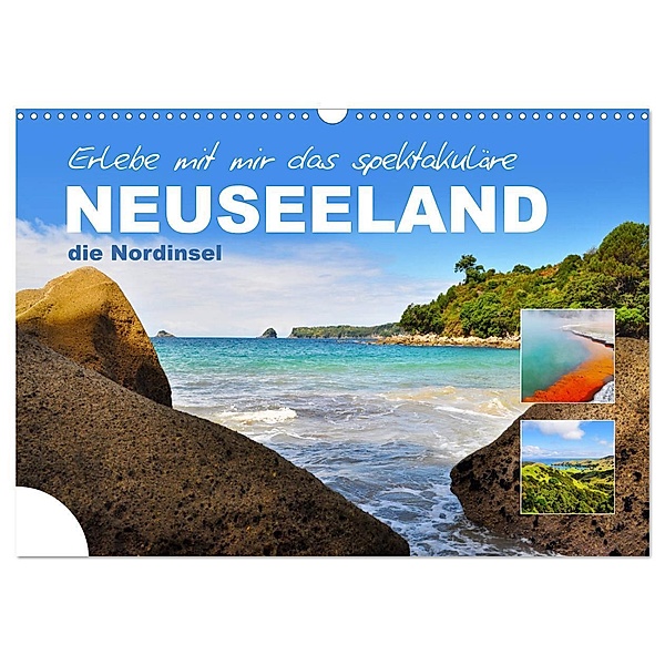 Erlebe mit mir das spektakuläre Neuseeland (Wandkalender 2024 DIN A3 quer), CALVENDO Monatskalender, Nadine Büscher