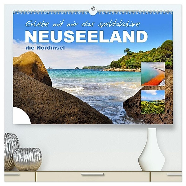 Erlebe mit mir das spektakuläre Neuseeland (hochwertiger Premium Wandkalender 2024 DIN A2 quer), Kunstdruck in Hochglanz, Nadine Büscher