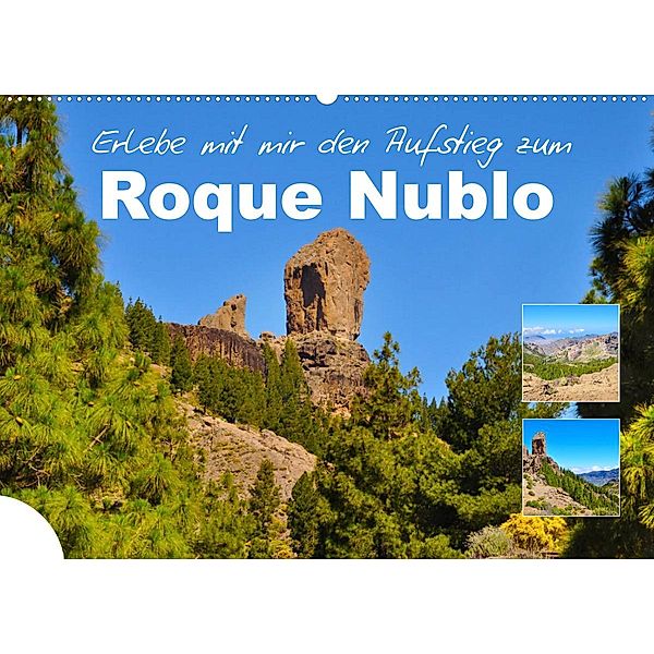 Erlebe mit mir den Aufstieg zum Roque Nublo (Wandkalender 2023 DIN A2 quer), Nadine Büscher