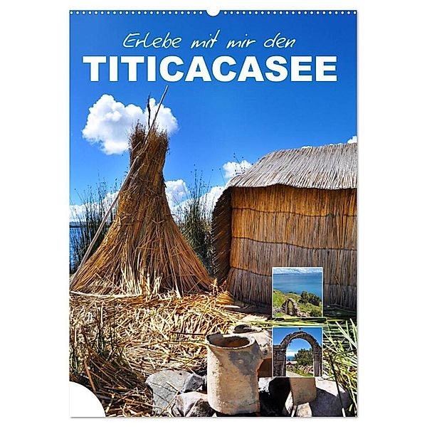 Erlebe mit mir den Titicacasee (Wandkalender 2024 DIN A2 hoch), CALVENDO Monatskalender, Nadine Büscher