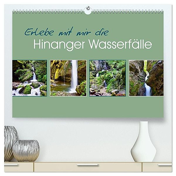 Erlebe mit mir die Hinanger Wasserfälle (hochwertiger Premium Wandkalender 2024 DIN A2 quer), Kunstdruck in Hochglanz, Nadine Büscher