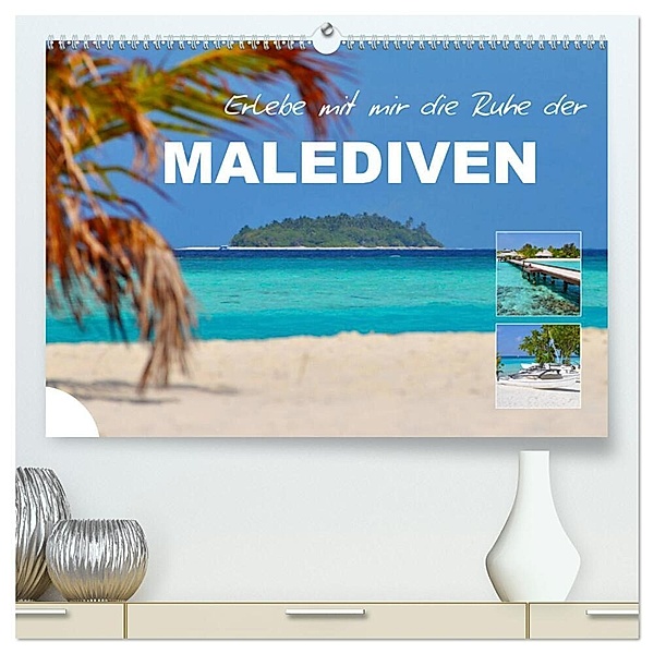 Erlebe mit mir die Ruhe der Malediven (hochwertiger Premium Wandkalender 2024 DIN A2 quer), Kunstdruck in Hochglanz, Nadine Büscher