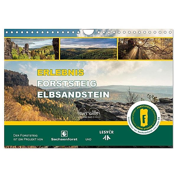 Erlebnis Forststeig Elbsandstein (Wandkalender 2024 DIN A4 quer), CALVENDO Monatskalender, Kevin Walther