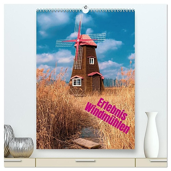 Erlebnis Windmühle (hochwertiger Premium Wandkalender 2024 DIN A2 hoch), Kunstdruck in Hochglanz, (c)2022 by insideportugal