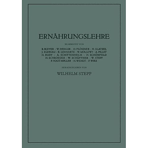 Ernährungslehre, Wilhelm Stepp