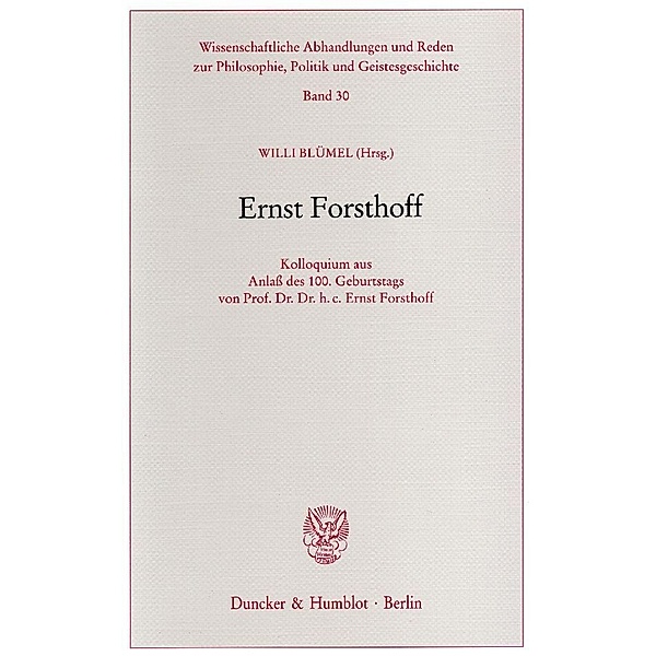 Ernst Forsthoff., Karl Doehring, Hans H. Klein