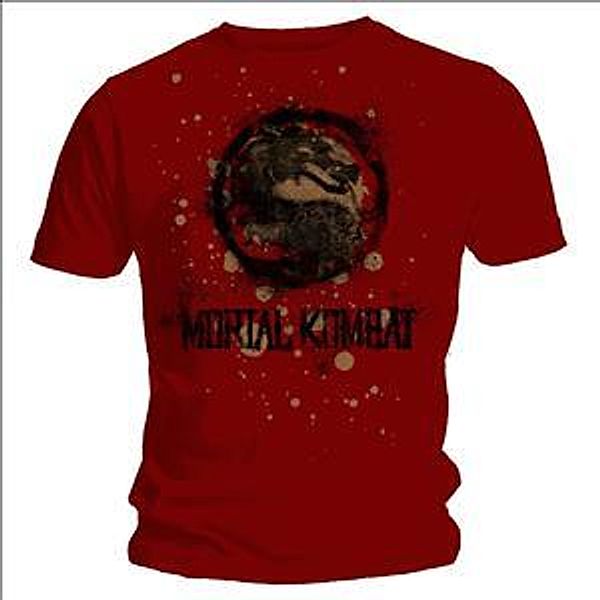 Eroded Logo T-Shirt (Crd) (L), Mortal Kombat