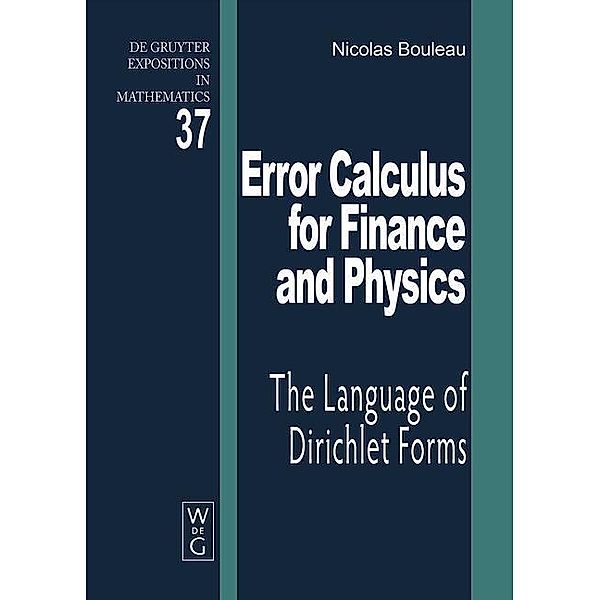 Error Calculus for Finance and Physics / De Gruyter Expositions in Mathematics Bd.37, Nicolas Bouleau