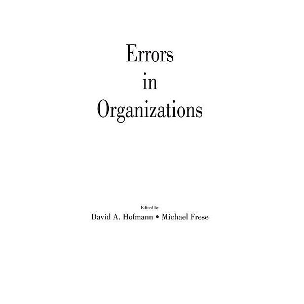 Errors in Organizations