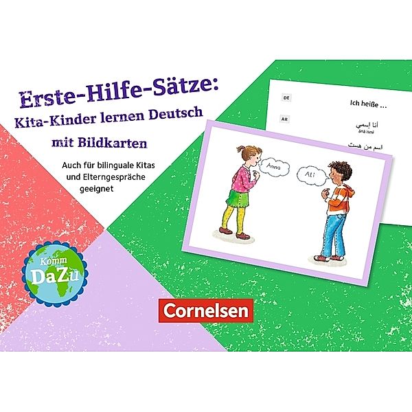 Erste-Hilfe-Sätze: Kita-Kinder lernen Deutsch mit Bildkarten