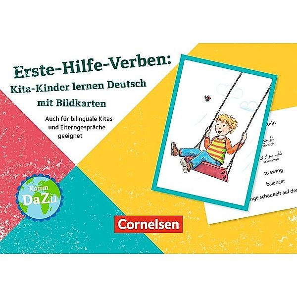 Erste-Hilfe-Verben: Kita-Kinder lernen Deutsch mit Bildkarten