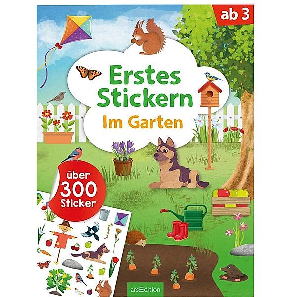 Erstes Stickern - Im Garten