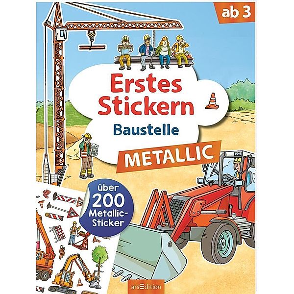 Erstes Stickern Metallic - Baustelle