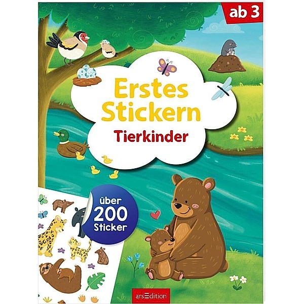 Erstes Stickern - Tierkinder