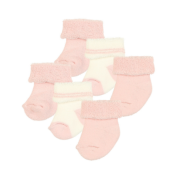 ewers Erstlings-Socken PLÜSCH 6er-Pack in rosa/creme