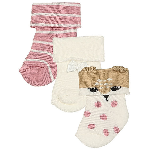 ewers Erstlings-Socken REH 3D 3er-Pack in bunt