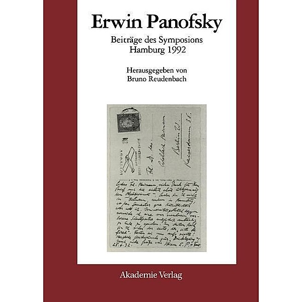 Erwin Panofsky / Schriften des Warburg-Archivs im Kunstgeschichtlichen Seminar der Universität Hamburg