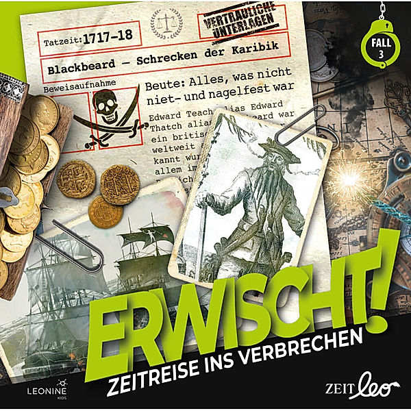 Erwischt! Zeitreise ins Verbrechen - Blackbeard - Schrecken der Karibik.Tl.3,1 Audio-CD, Diverse Interpreten