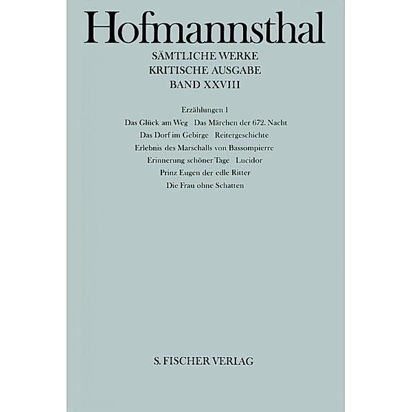 Erzählungen, Hugo von Hofmannsthal