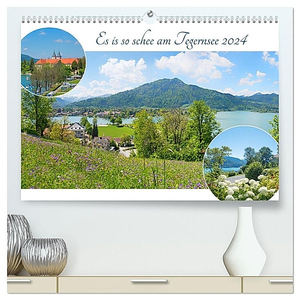 Es is so schee am Tegernsee 2024 (hochwertiger Premium Wandkalender 2024 DIN A2 quer), Kunstdruck in Hochglanz, SusaZoom