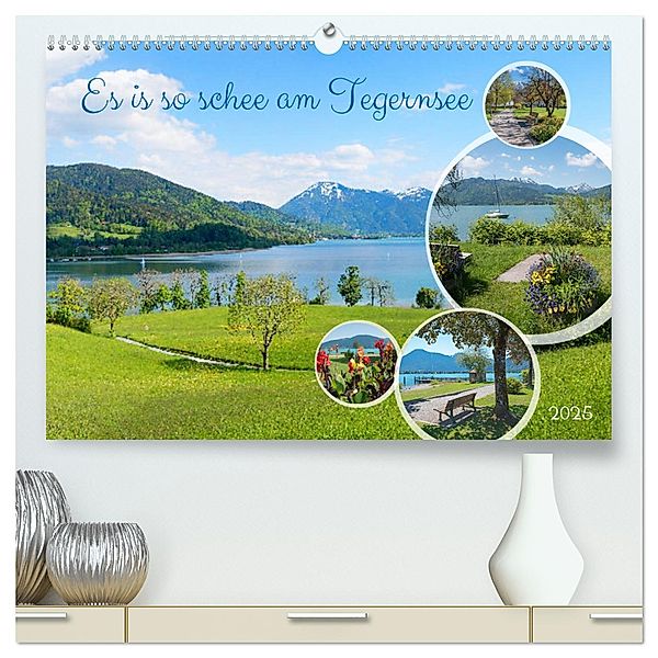 Es is so schee am Tegernsee (hochwertiger Premium Wandkalender 2025 DIN A2 quer), Kunstdruck in Hochglanz, Calvendo, SusaZoom