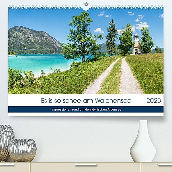 Es is so schee am Walchensee 2023 (Premium, hochwertiger DIN A2 Wandkalender 2023, Kunstdruck in Hochglanz), SusaZoom