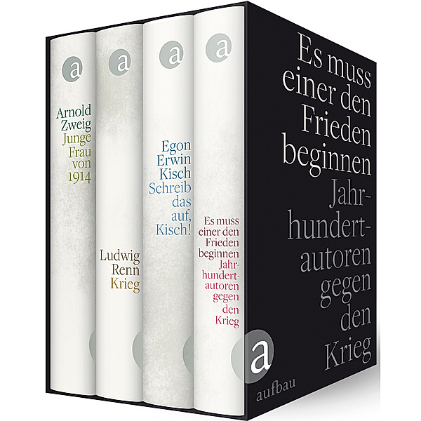 Es muss einer den Frieden beginnen, 4 Bände, Egon Erwin Kisch, Arnold Zweig, Ludwig Renn