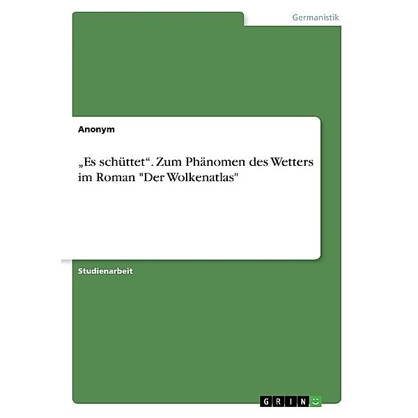 Es schüttet. Zum Phänomen des Wetters im Roman Der Wolkenatlas, Anonymous