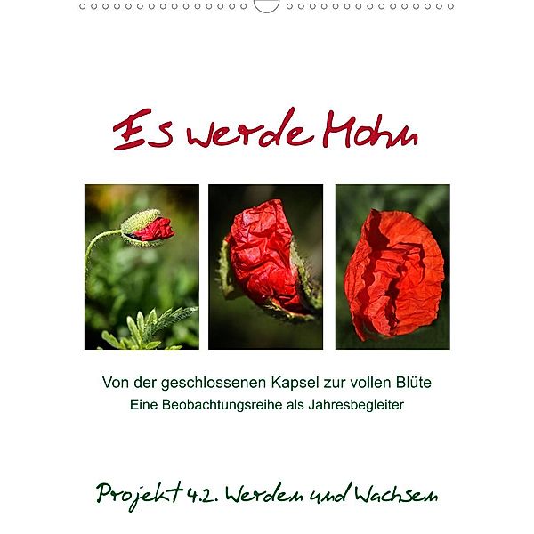 Es werde Mohn (Wandkalender 2023 DIN A3 hoch), N N