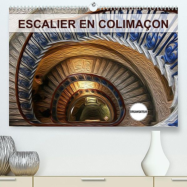 ESCALIER EN COLIMAÇON (Premium, hochwertiger DIN A2 Wandkalender 2023, Kunstdruck in Hochglanz), NADIA LE LAY