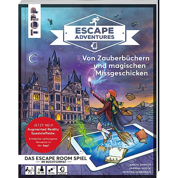 Escape Adventures / Escape Adventures AR - Augmented Reality. Von Zauberbüchern und magischen Missgeschicken, Simon Zimpfer, Sabrina Sgoda