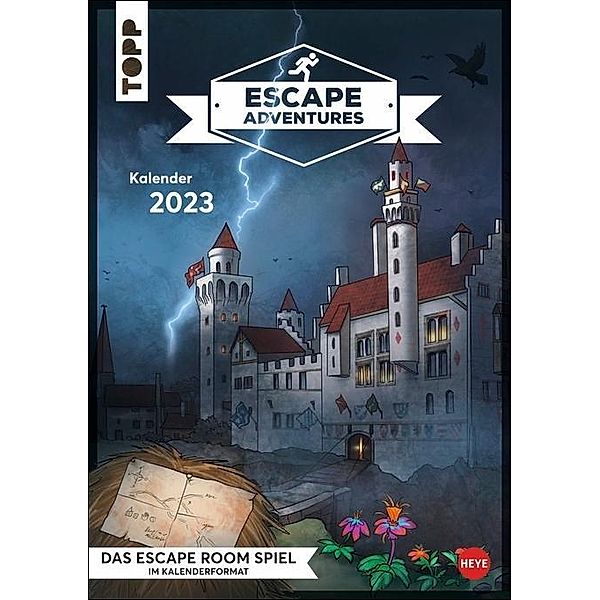 Escape Adventures Wochenplaner 2023. Grosser Foto-Wandkalender zum Eintragen. Escape Room Rätsel-Kalender 2023 mit spanne