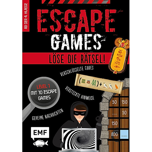 Escape Games Level 1 (rot) - Löse die Rätsel! - 10 Escape Games ab der 4. Klasse, Mathieu Quénée