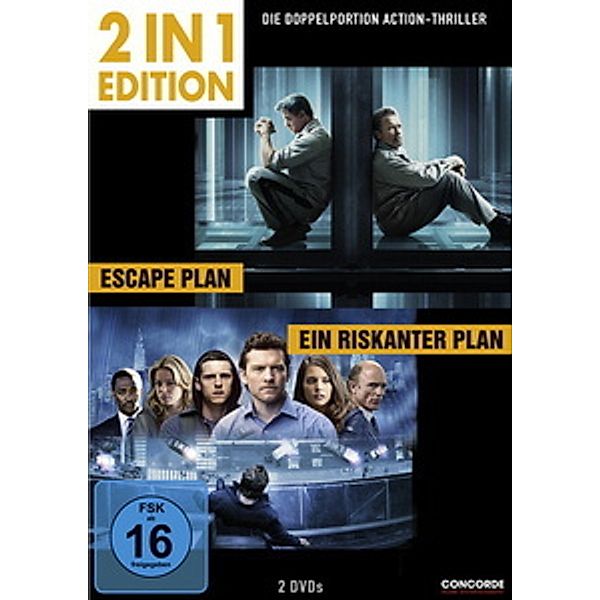 Escape Plan / Ein riskanter Plan, 2in1 ED:Escape Plan, Riskanter Plan, 2dvd