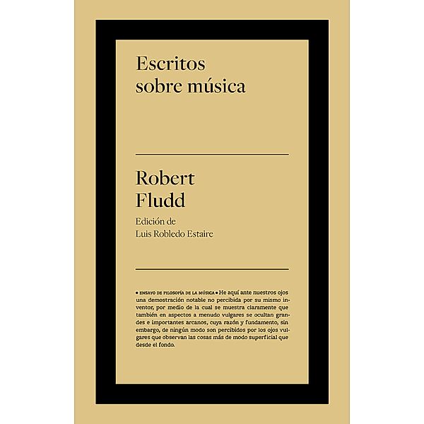 Escritos sobre música / Ensayo  Pensamiento, Fludd Robert