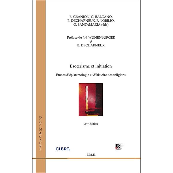 Ésotérisme et initiation (2e édition), Nobilio, Decharneux, Granjon, Balzano, Santamaria