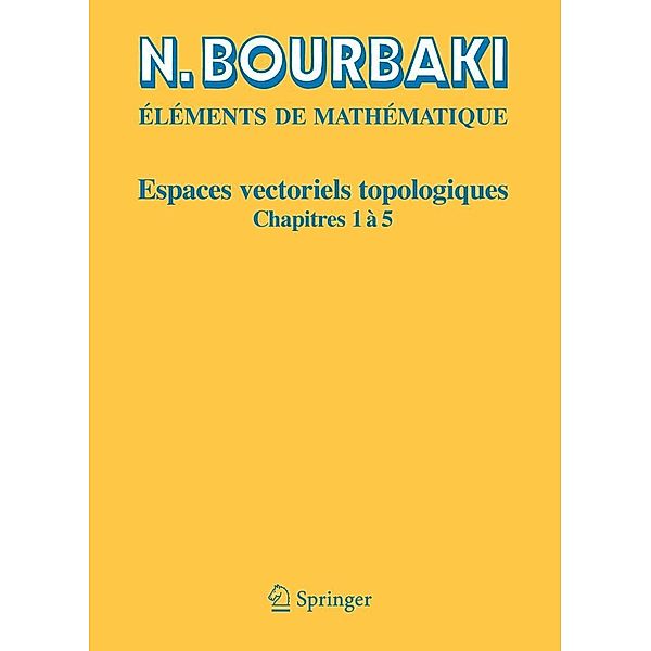 Espaces vectoriels topologiques, N. Bourbaki