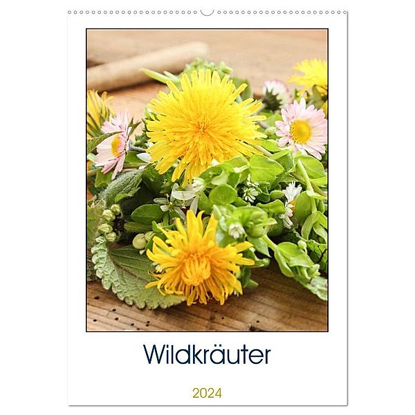 Essbare Wildkräuter (Wandkalender 2024 DIN A2 hoch), CALVENDO Monatskalender, EFLStudioArt