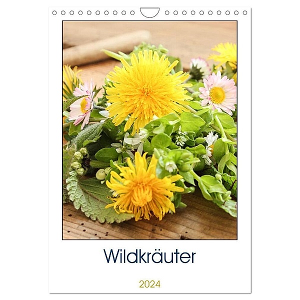 Essbare Wildkräuter (Wandkalender 2024 DIN A4 hoch), CALVENDO Monatskalender, EFLStudioArt