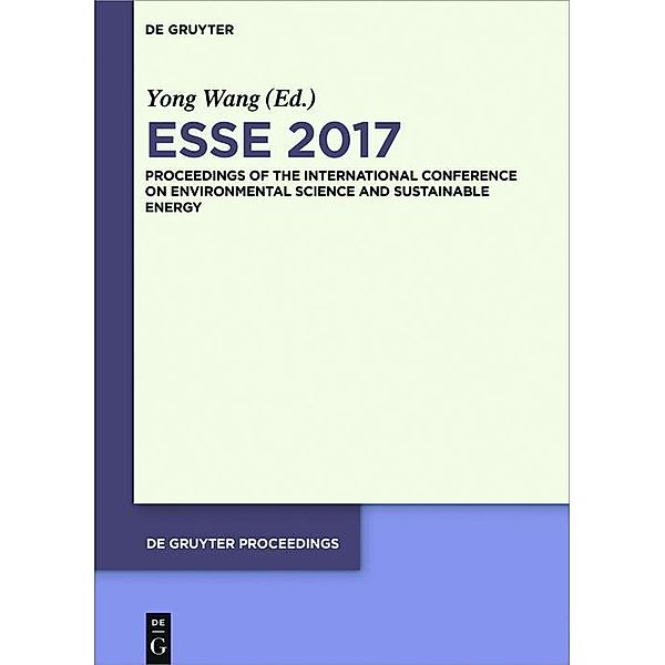 ESSE 2017 / De Gruyter Proceedings