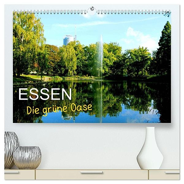 Essen - Die grüne Oase (hochwertiger Premium Wandkalender 2025 DIN A2 quer), Kunstdruck in Hochglanz, Calvendo, Armin Joecks