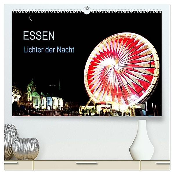 Essen Lichter der Nacht (hochwertiger Premium Wandkalender 2024 DIN A2 quer), Kunstdruck in Hochglanz, Armin Joecks