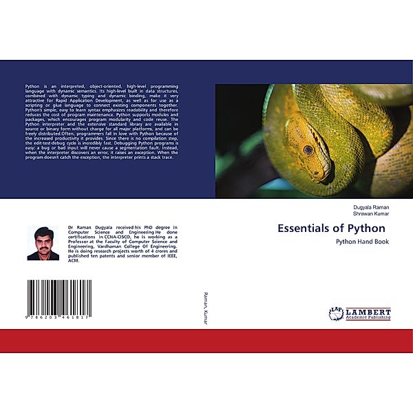 Essentials of Python, Dugyala Raman, Shrawan Kumar