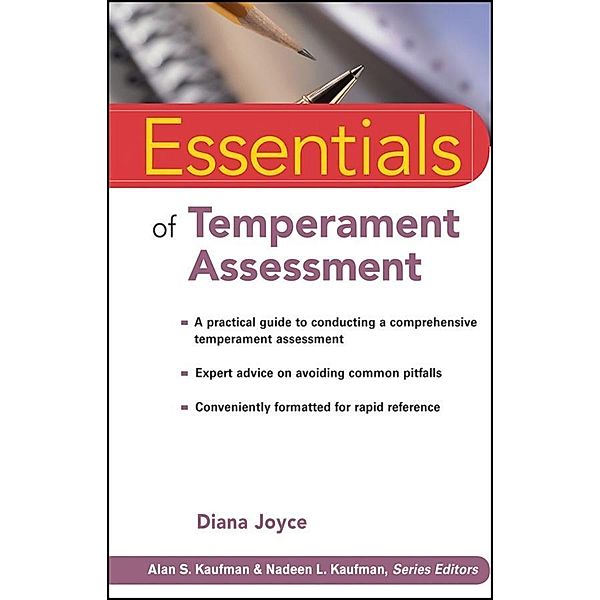 Essentials of Temperament Assessment / Essentials of Psychological Assessment, Diana Joyce